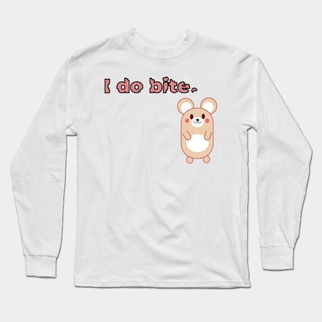 I do bite. cute 2 (Black frame) Long Sleeve T-Shirt by brainfog